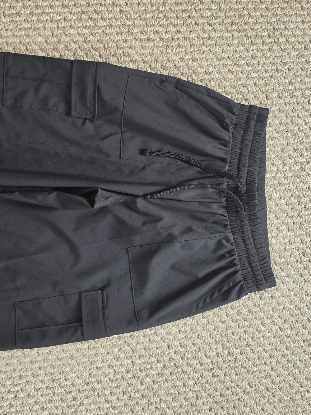 tek gear Black Cargo Jogger Pants with Drawstring Waist - Picture 2 of 6